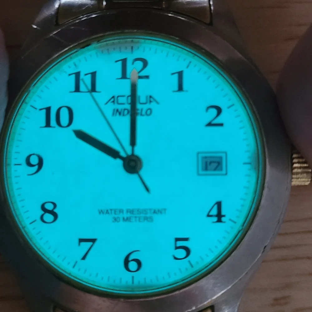 Acqua Indiglo Men's Two-Tone Watch Stainless Steel  Band